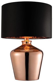 Endon 61149 - Asztali lámpa WALDORF 1xE27/10W/230V réz/fekete