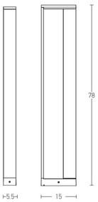 Zambelis E208 - LED Kültéri lámpa LED/10W/230V IP54 antracit