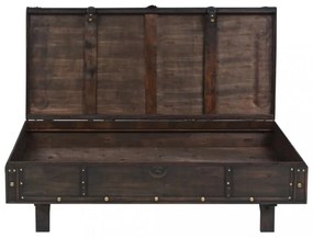vintage stílusú furnérlemez fa dohányzóasztal 120 x 55 x 35 cm