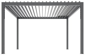 LUXE elektromos pergola 3,5x3,5 m antracit LED világítással