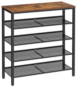 DAVOR cipőtartó barna/fekete