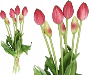 Tulipánok Tulipáncsokor Gumirozott Gumi Szilikon Olyan, mint az Élő 7DB