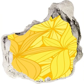 3d-s lyukat fali matrica Sárga virágok háttér nd-p-39162100