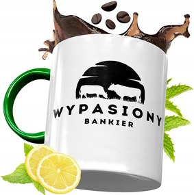 Zöld Bögre Bankárnak Születésnapi Ajándék fényképes nyomtatással