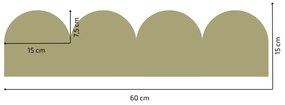 PIPPER. Textil öntapadó tapéta - Mini Ív - Khaki színű Szín: Sötét