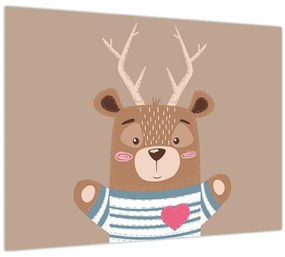 Kép - Szarvas csíkos ingben (70x50 cm)