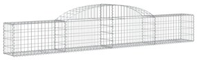 3 db íves horganyzott vas gabion kosár 300x30x40/60 cm