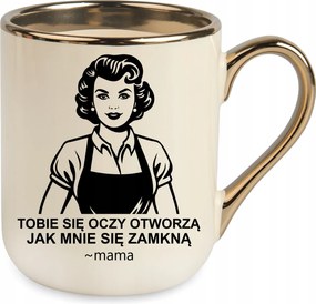 Bögre Elegáns Bézs Ajándék Anyák Napjára Születésnapra Ünnepekre+csomagolás