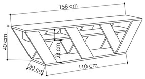 Ralla Anthracite TV asztal