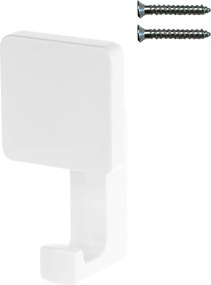 Négyzet alakú törölközőtartó fehér Matt fürdőszobai akasztó egyszemélyes