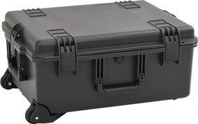vidaXL fekete PP hordozható repülős tok 62,5 x 50 x 28,5 cm