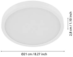 Eglo 901011 - LED mennyezeti lámpatest érzékelővel FUEVA LED/17W/230V átm. 21 cm