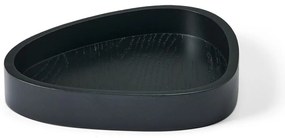 Fekete dekoratív fa tárolódoboz 18x16x3 cm Curve M – LIND DNA