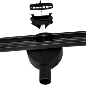 Lineáris lefolyó NEO Slim Pro black 100