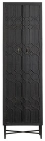 Fekete újrahasznosított fa ruhásszekrény 60x210 cm Bequest – BePureHome