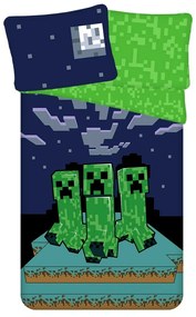 Minecraft Sssleep Tight pamut ágyneműhuzat, 140 x 200 cm, 70 x 90 cm