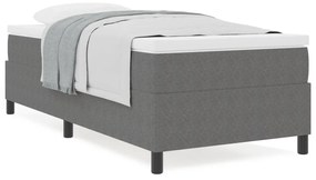 Box Spring Ágy Matraccal Világosszürke 80x200 cm Kordbársony