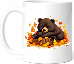 Látványos Bögre Édes Mackó Őszi Hangulat Kerámia Doboz 330ml