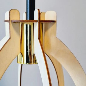 Felületre szerelhető csillár LANDO 1xE27/15W/230V bükkfa