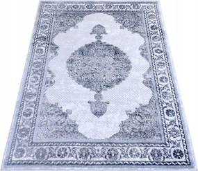 Szőnyeg 160x220 Vintage Szürke Kék Sötétkék Nappali Puha Kétszintes