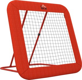 HOMCOM Focirebounder, Visszapattanó Fal Védő Élekkel, 5 Szintben Állítható, Hordozható Visszapattanó, Focikapu Tinédzsereknek, Visszapattanó Fal Kézil