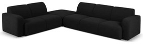 Fekete buklé sarokkanapé (bal oldali) Molino – Micadoni Home