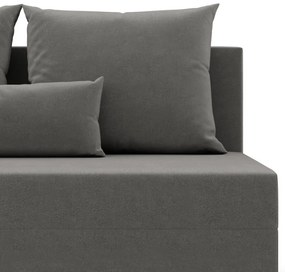 Nobu sarokkanapé, bársony, univerzális oldal, világosszürke