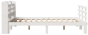 fehér ágykeret fejtámlával matrac nélkül 140x190 cm