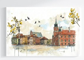 Canvas Vászonkép Varsó Óváros Kastély Zsigmond Oszlop 60x40