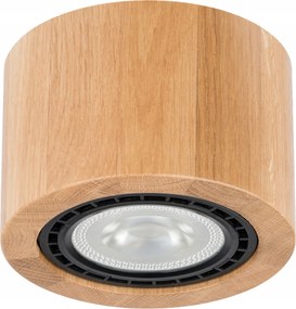 Falra szerelhető lámpatest fa cső Led fi135 Tölgy nappali konyha szoba Stílusos