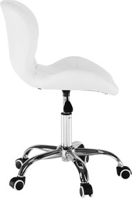 Irodai fotel, fehér/króm, ARGUS NEW