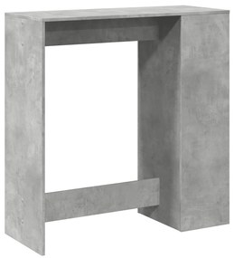 betonszürke szerelt fa tárolórekeszes bárasztal 101x40x103,5 cm