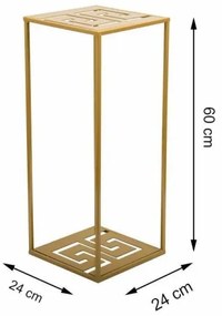 Virágállvány 60x24 cm arany színben