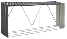 Tűzifatároló Kalmar 352x80x152cm antracitszürke [casa.pro]