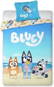 Bluey Beach Day gyerek, ovis ágyneműhuzat 100×135cm, 40×60 cm