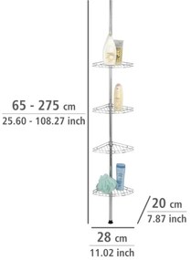 WENKO 18596100-Sarokelem PREA 28x200 cm rozsdamentes acél/fényes króm