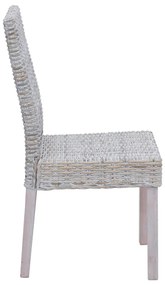 Étkezőszék 2 pcs Fehér Mosás 45 x 54 x 93 cm Tömör Mahagóni Fa