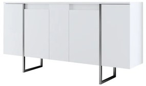 Konzolasztal Luxe - White, Silver