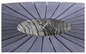 Marienlist fekete ovális kerti asztal artwood asztallappal, 190 x 115 cm - Bonami Selection