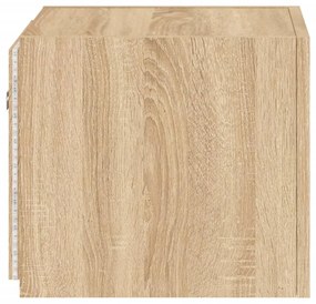 sonoma tölgy színű fali TV-szekrény LED-ekkel 30,5x35x30 cm