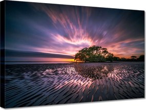 Vászonkép 30x20 Gyönyörű lila tájkép