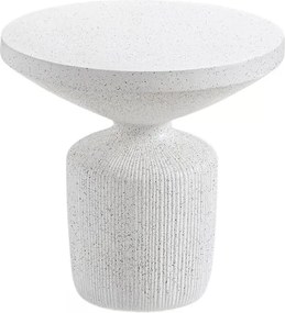 Sintro kerek dohányzóasztal 54 cm - fehér terrazzo