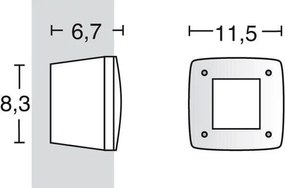 Novolux DEVON 084A-G31X1A-02 Beépíthető lépcsőházi lámpa 1x3W/GX53 350LM IP66