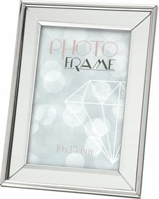 Fém Tükörképkeret 10x15cm Ezüst Glamour Tükörrel