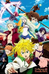 Plakát The Seven Deadly Sins: S3 - Poster Meliodas & Sins