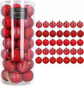 Karácsonyfa Bombák piros biztonságos gyerekeknek törhetetlen szett x35