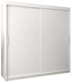 Ruhásszekrény 200 cm Toki (matt fekete + matt fehér). 1064845