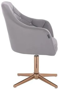 HR830CROSS Szürke modern műbőr szék arany lábbal