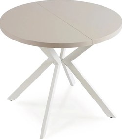 DORIAN asztal 80–160 cm, kasmír/fehér