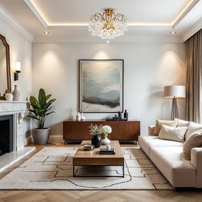 Brilagi - Felületre szerelhető csillár CRYSTAL 6xE14/60W/230V bronz